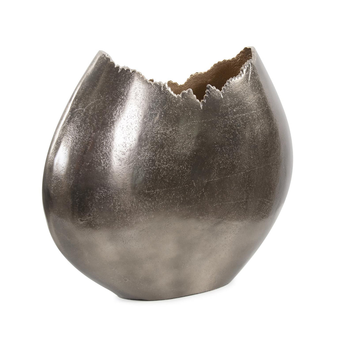 Howard Elliott Collection Baniff Jagged Edged Disc Vase, Large Vases Howard Elliott Collection   