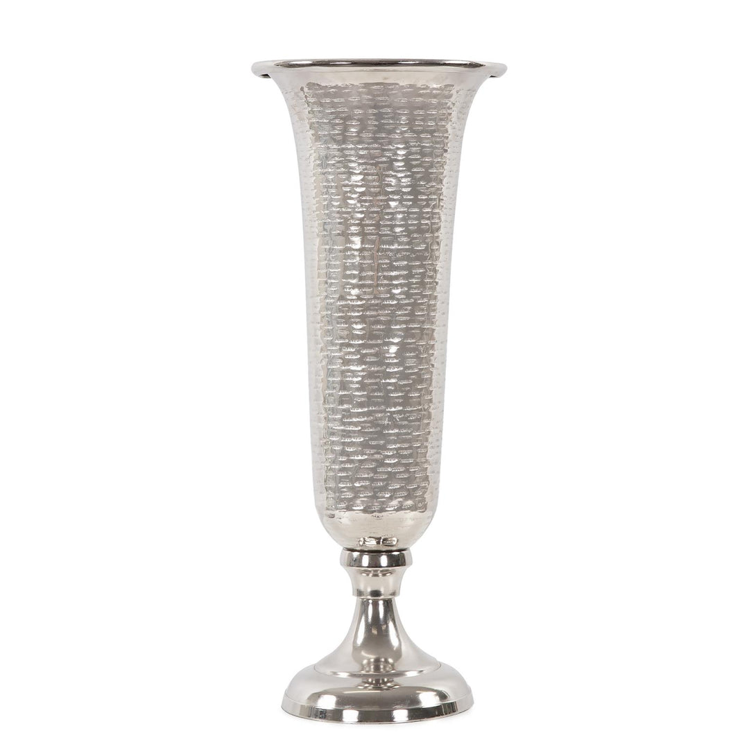 Howard Elliott Collection Hammered Em Dash Tall Flared Trumpet Vase, Large