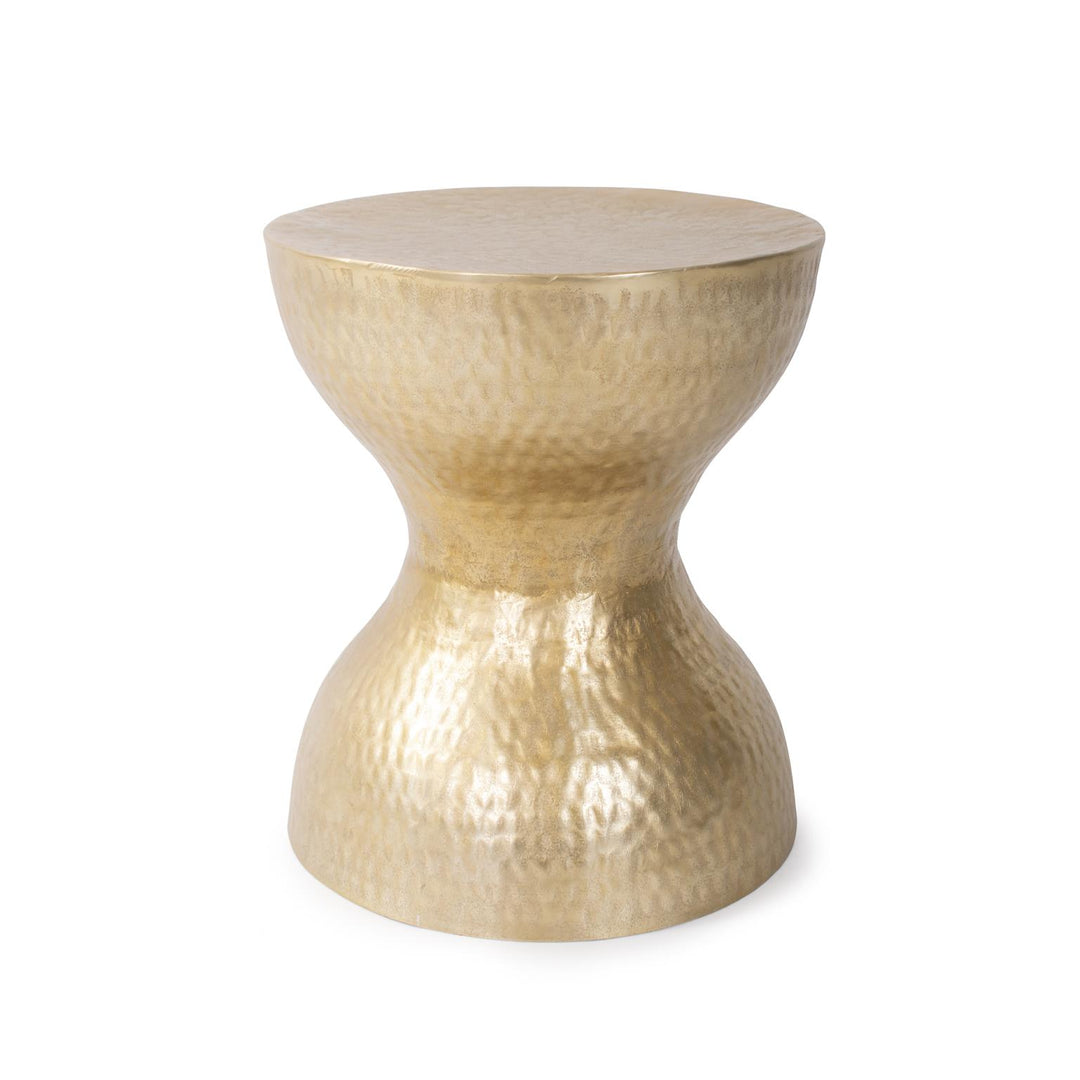 Howard Elliott Collection Espen Gold Hourglass Stool/Side Table Decorative Tables Howard Elliott Collection   