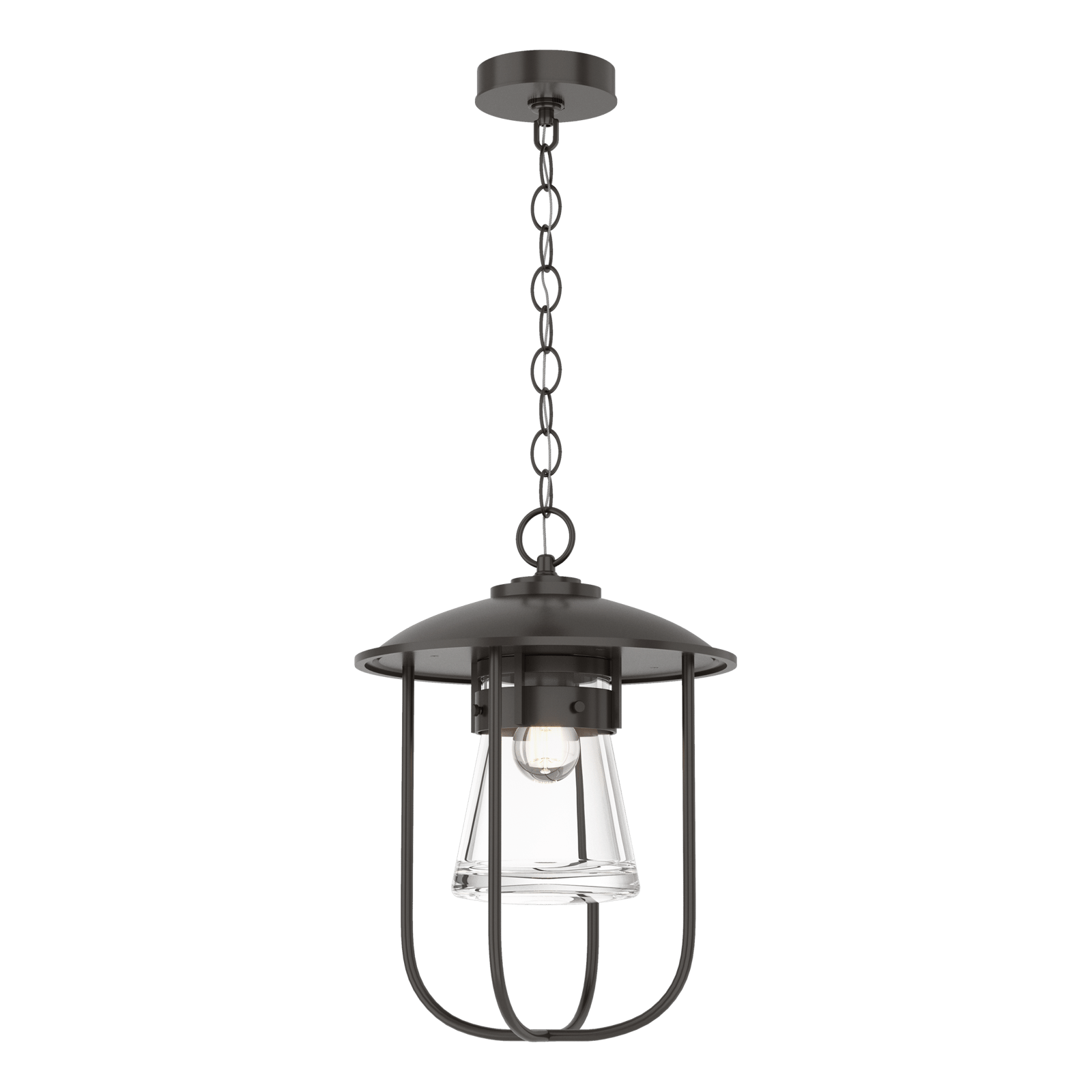 Hubbardton Forge Erlenmeyer Outdoor Pendant Outdoor Light Fixture l Hanging Hubbardton Forge Coastal Oil Rubbed Bronze Clear Glass (ZM) 