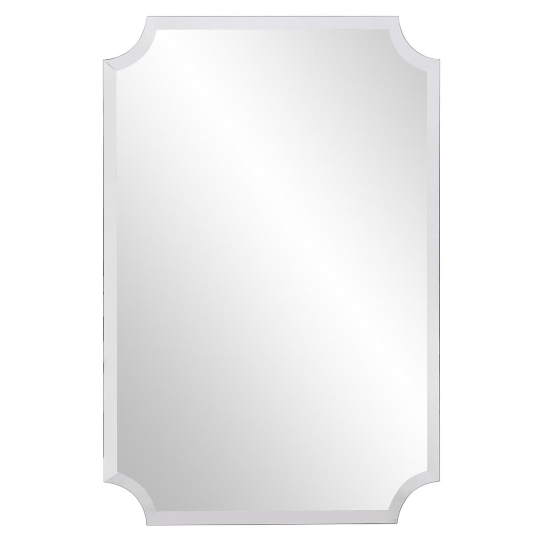 Howard Elliott Collection Frameless Rectangle Scalloped Mirror Mirrors Howard Elliott Collection   