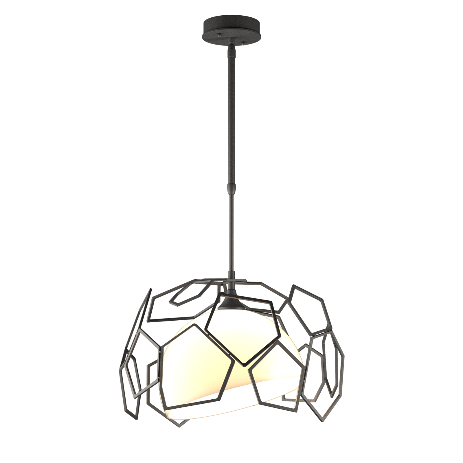 Hubbardton Forge Umbra Outdoor Pendant Outdoor Light Fixture l Hanging Hubbardton Forge Coastal Natural Iron Opal Glass (GG) 