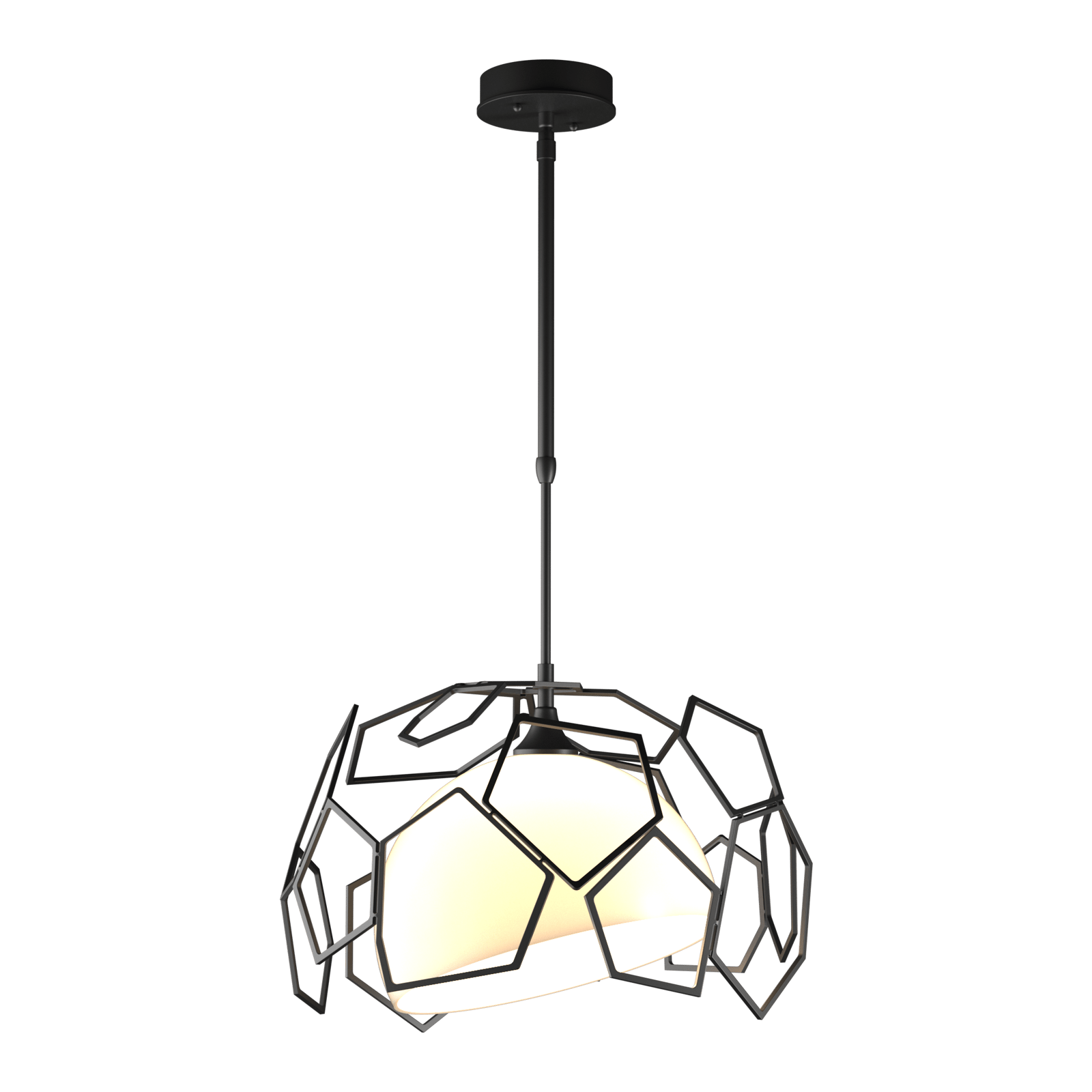 Hubbardton Forge Umbra Outdoor Pendant Outdoor Light Fixture l Hanging Hubbardton Forge Coastal Black Opal Glass (GG) 