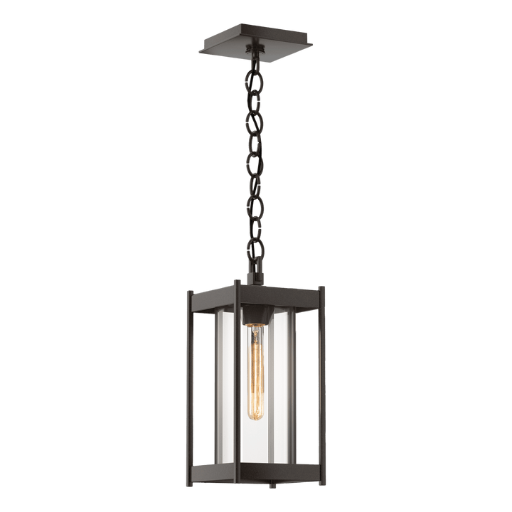 Hubbardton Forge Cela Medium Outdoor Lantern Outdoor Wall Lights Hubbardton Forge Coastal Bronze Clear Glass (ZM) 