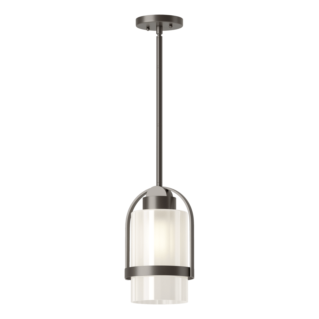 Hubbardton Forge Alcove Outdoor Pendant Outdoor Hanging Lights Hubbardton Forge Coastal Dark Smoke Frosted Glass (FD) 