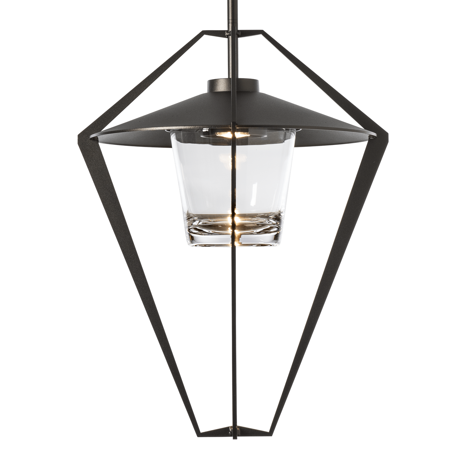 Hubbardton Forge Stellar Large Outdoor Pendant/Semi-Flush Outdoor Light Fixture l Hanging Hubbardton Forge Coastal Oil Rubbed Bronze Clear Glass (ZM) 