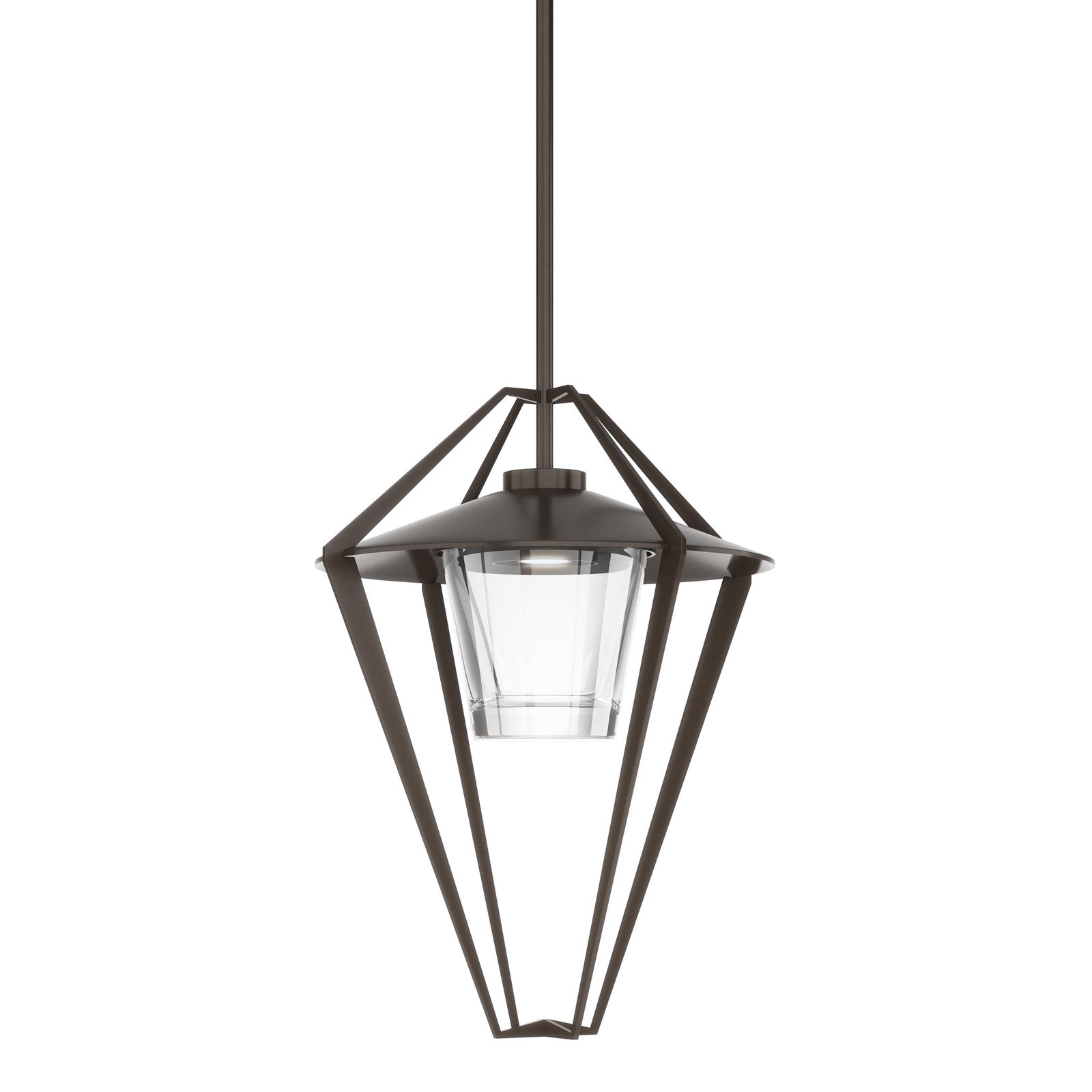 Hubbardton Forge Stellar Large Outdoor Pendant/Semi-Flush Outdoor Light Fixture l Hanging Hubbardton Forge Coastal Bronze Clear Glass (ZM) 