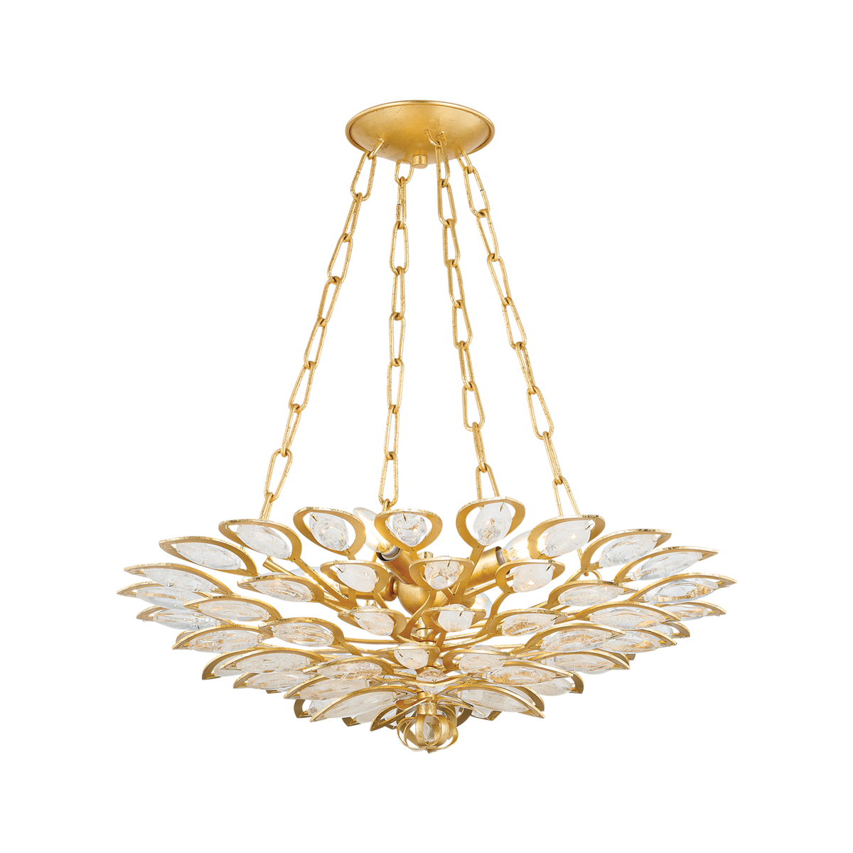 Corbett Lighting VITTORIA Chandelier Chandelier Corbett Gold Leaf 24x8 