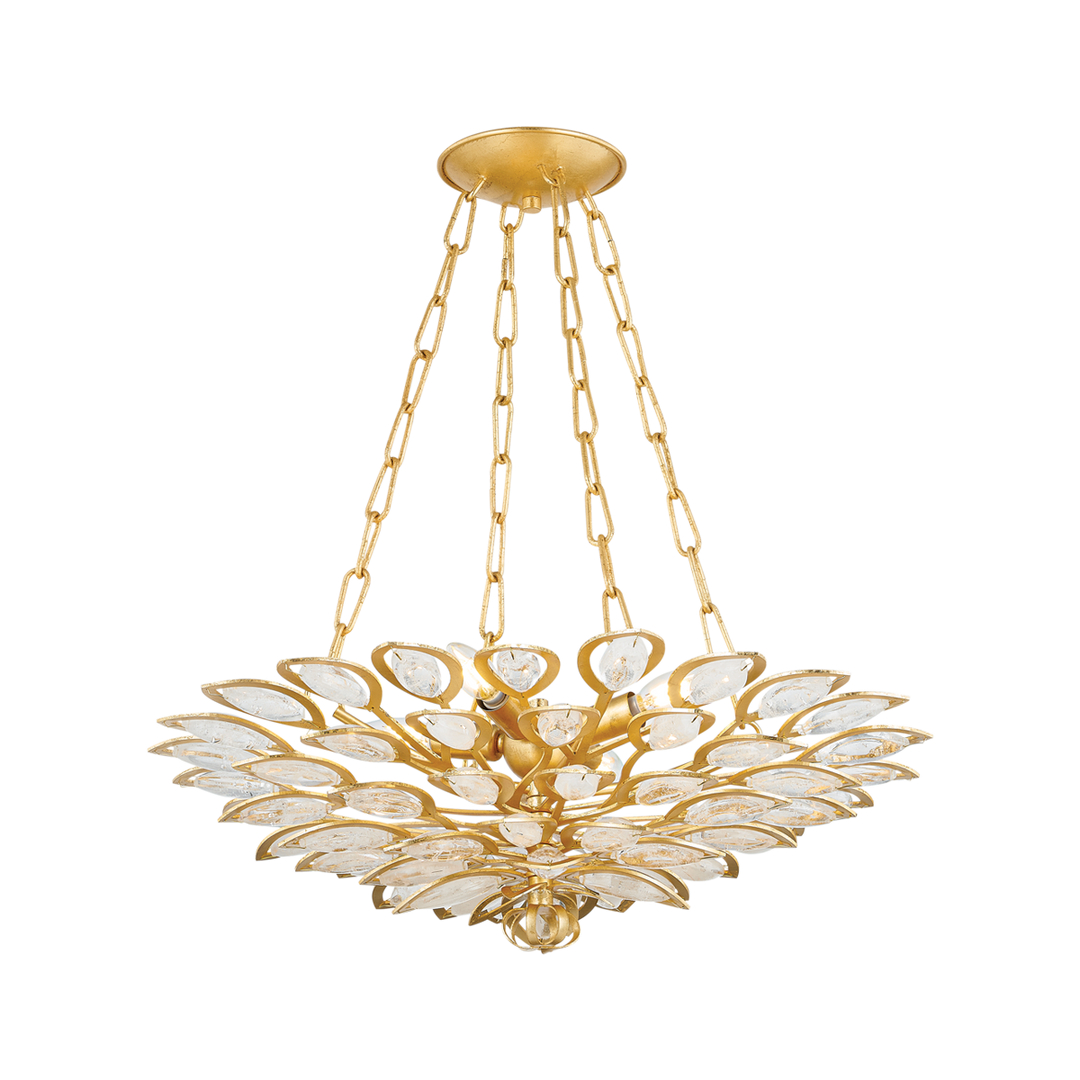 Corbett Lighting VITTORIA Chandelier Chandeliers Corbett Gold Leaf 24x8 