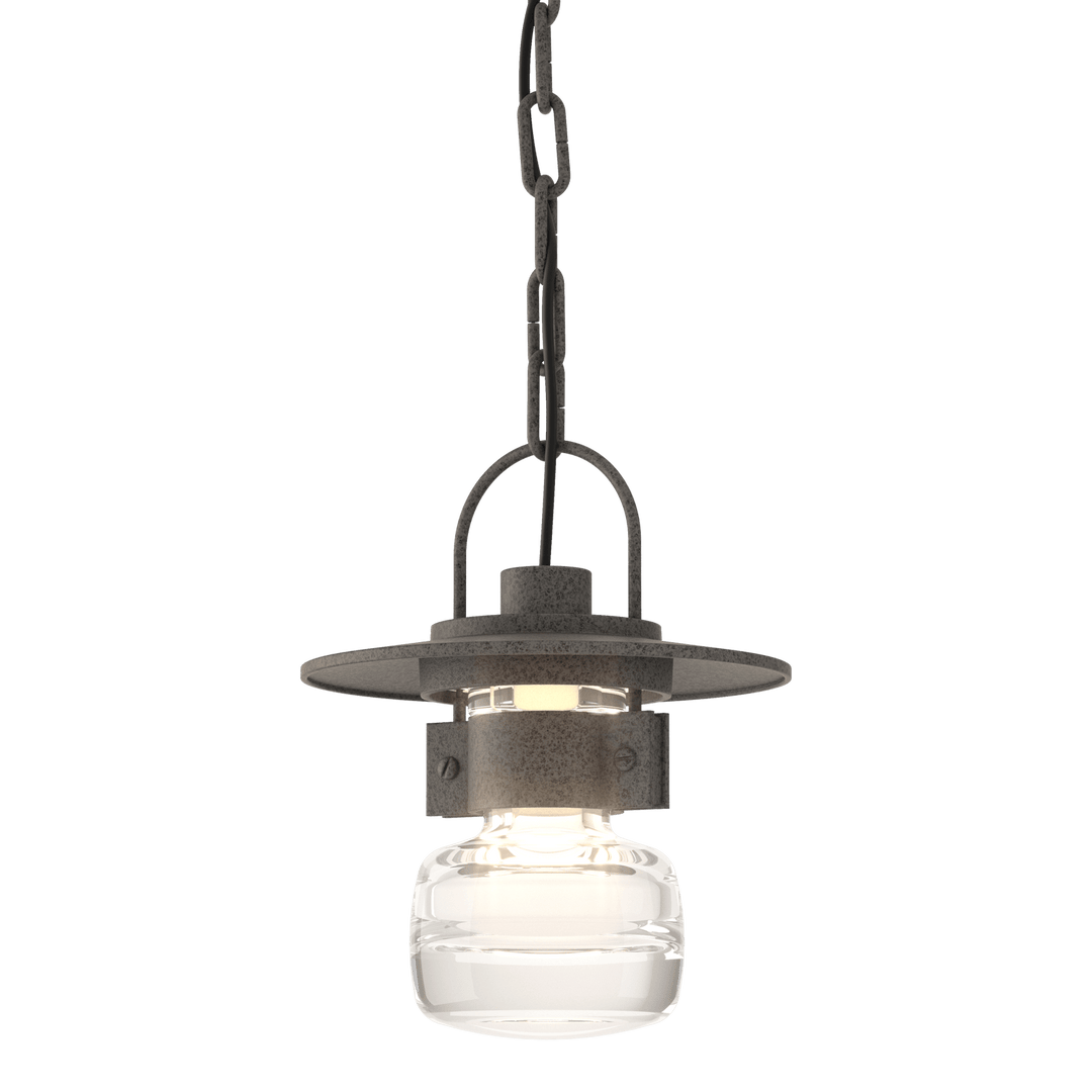 Hubbardton Forge Mason Small Outdoor Ceiling Fixture Outdoor Wall Lights Hubbardton Forge Coastal Natural Iron Clear Glass (ZM) 