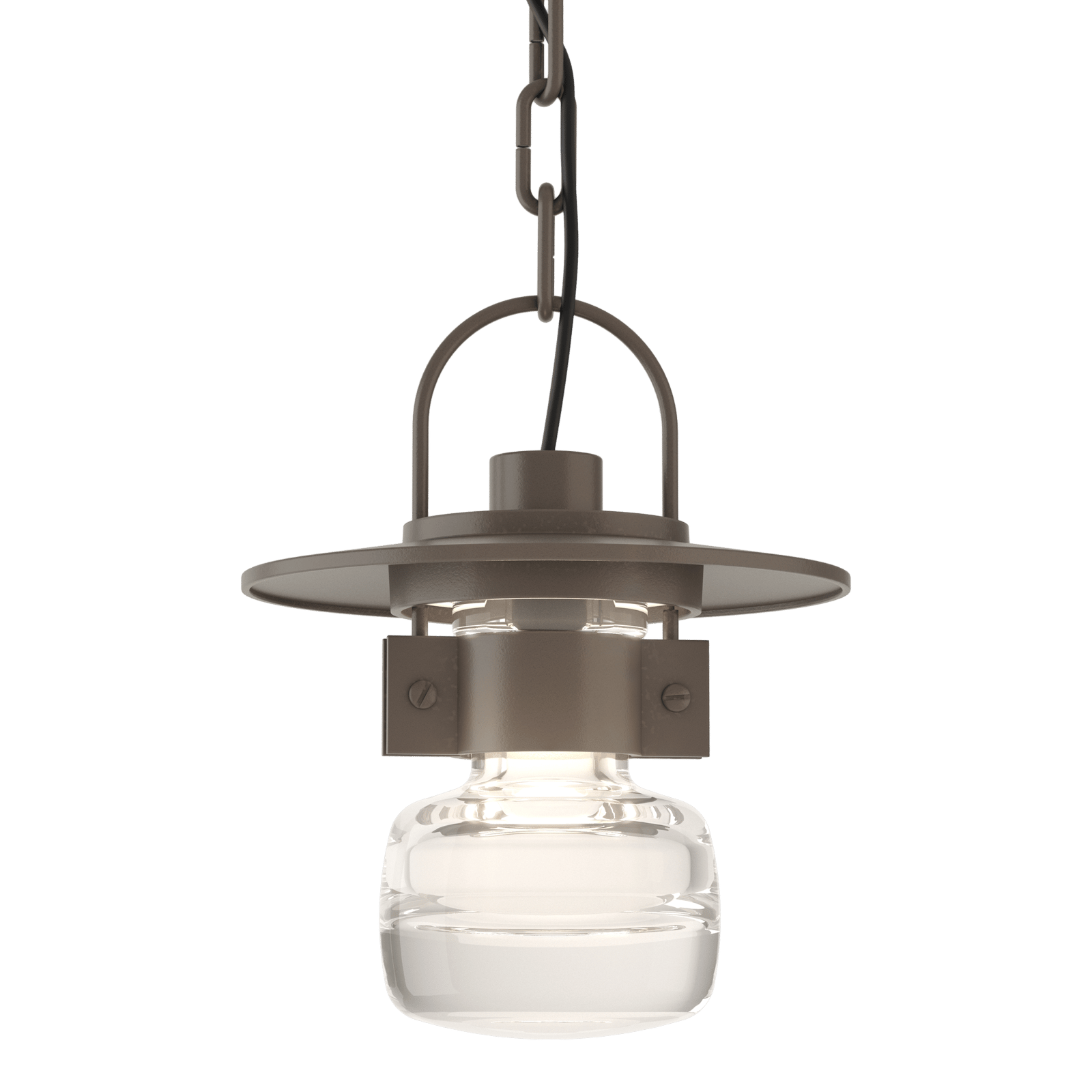 Hubbardton Forge Mason Outdoor Ceiling Fixture Outdoor l Wall Hubbardton Forge Coastal Dark Smoke Clear Glass (ZM) 