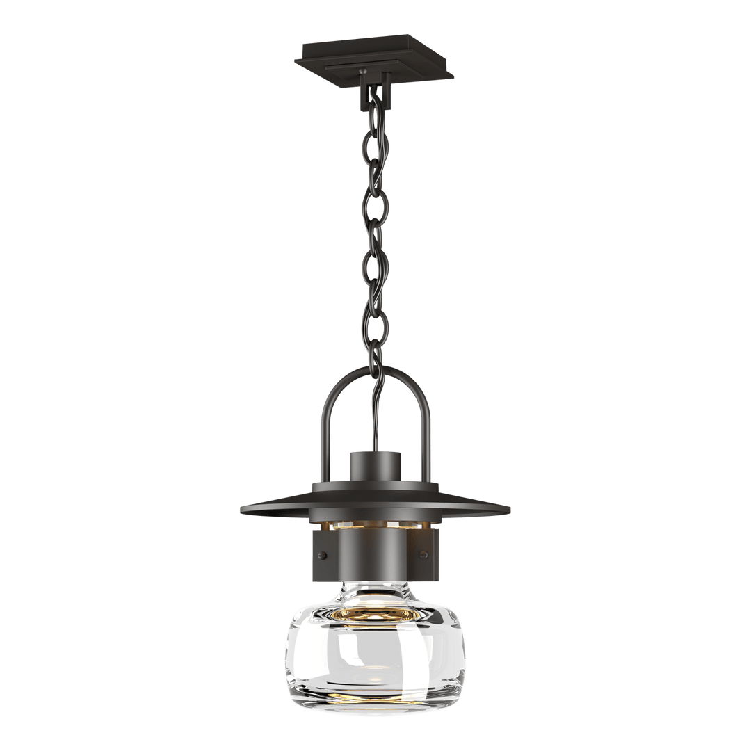 Hubbardton Forge Mason Large Outdoor Ceiling Fixture Outdoor Wall Lights Hubbardton Forge Coastal Oil Rubbed Bronze Clear Glass (ZM) 