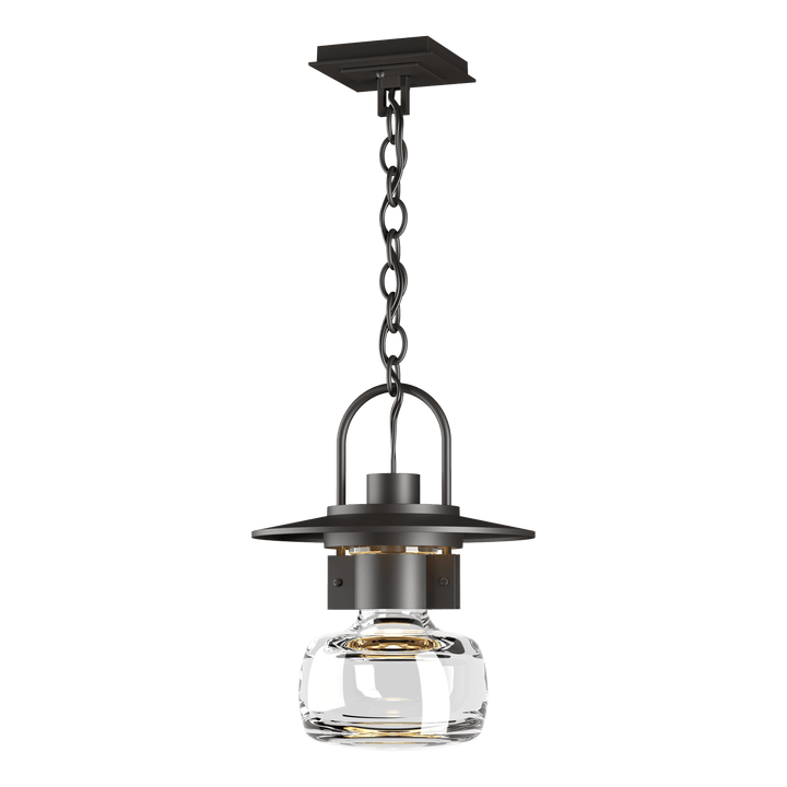 Hubbardton Forge Mason Large Outdoor Ceiling Fixture Outdoor Wall Lights Hubbardton Forge Coastal Oil Rubbed Bronze Clear Glass (ZM) 