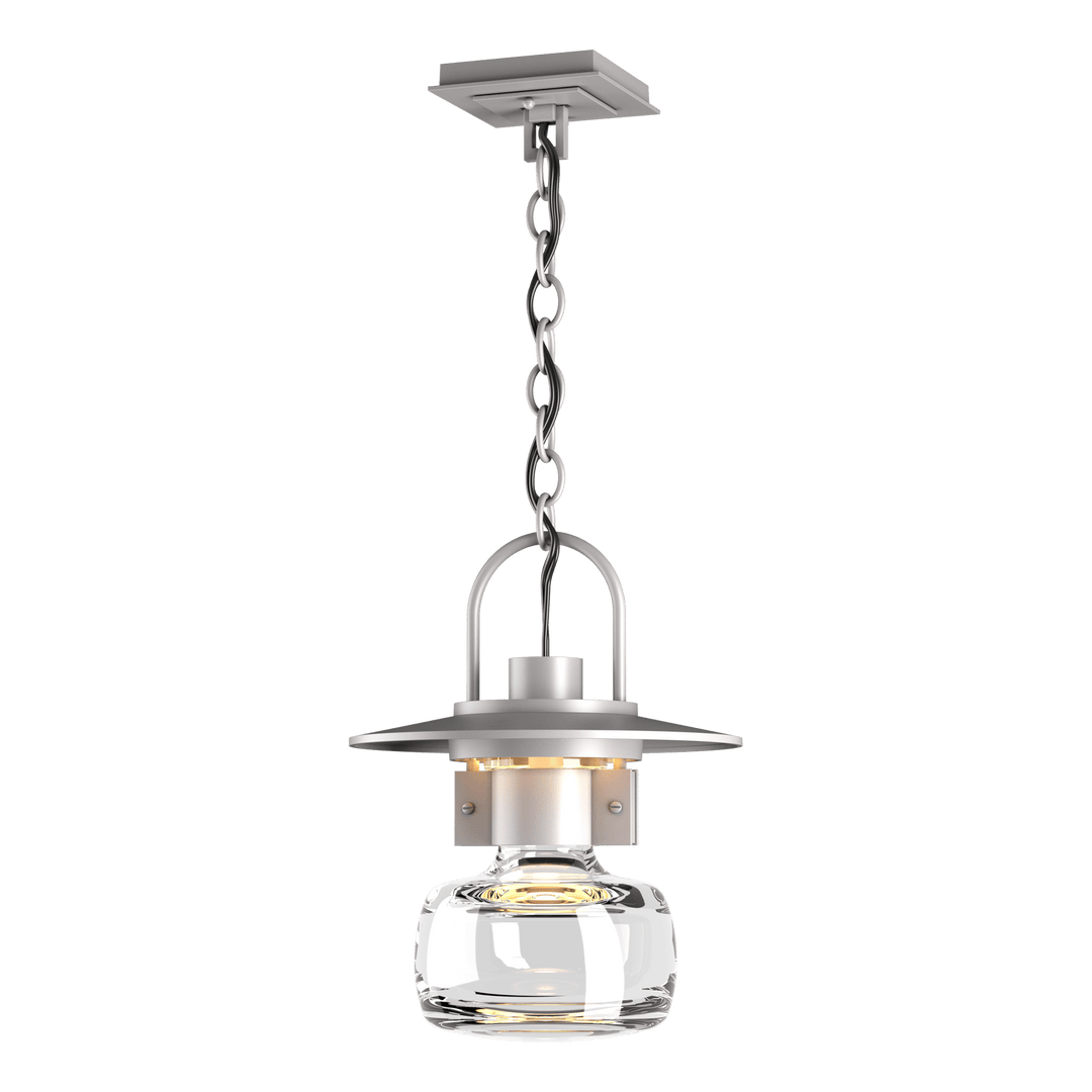 Hubbardton Forge Mason Large Outdoor Ceiling Fixture Outdoor Wall Lights Hubbardton Forge Coastal Burnished Steel Clear Glass (ZM) 