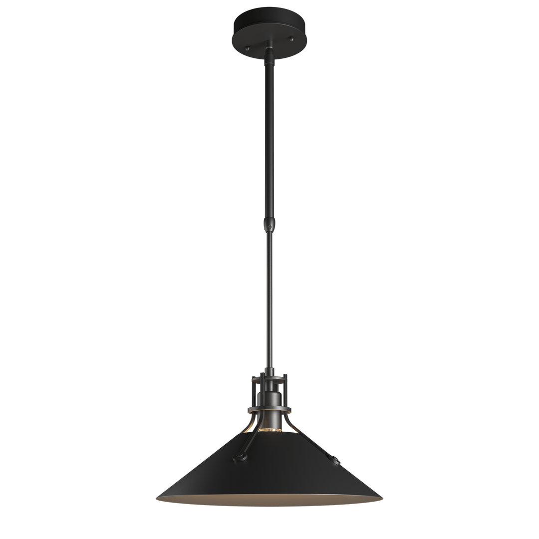 Hubbardton Forge Henry Outdoor Pendant Medium Outdoor Hanging Lights Hubbardton Forge Coastal Black  