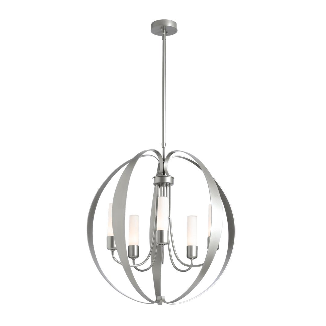 Hubbardton Forge Pomme Outdoor Pendant Outdoor Hanging Lights Hubbardton Forge Coastal Burnished Steel Opal Glass (GG) 