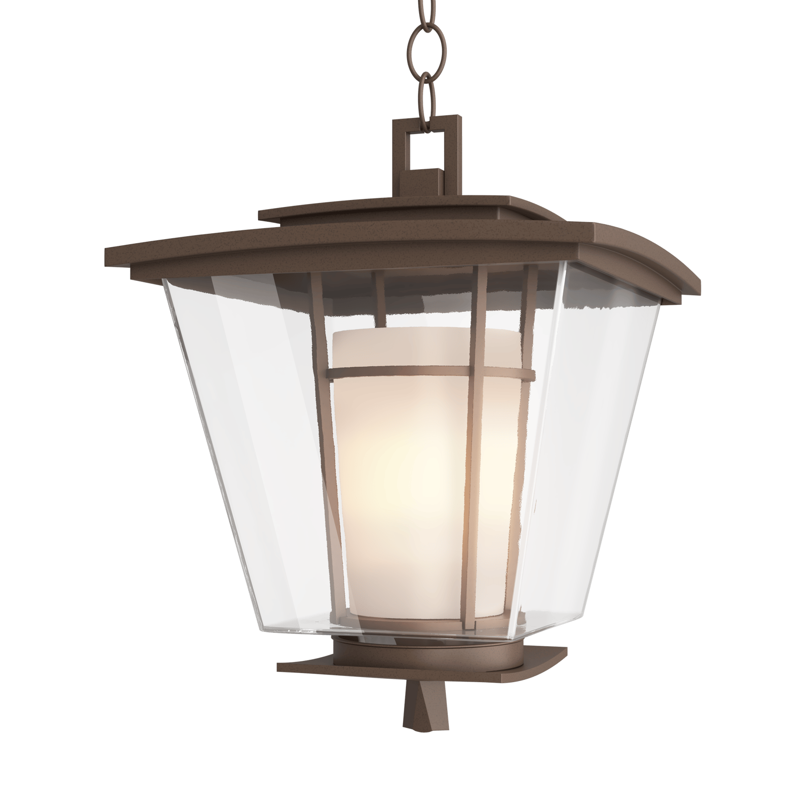 Hubbardton Forge Beacon Hall Outdoor Ceiling Fixture Outdoor l Wall Hubbardton Forge Coastal Bronze Clear Glass with Opal Diffuser (ZU) 