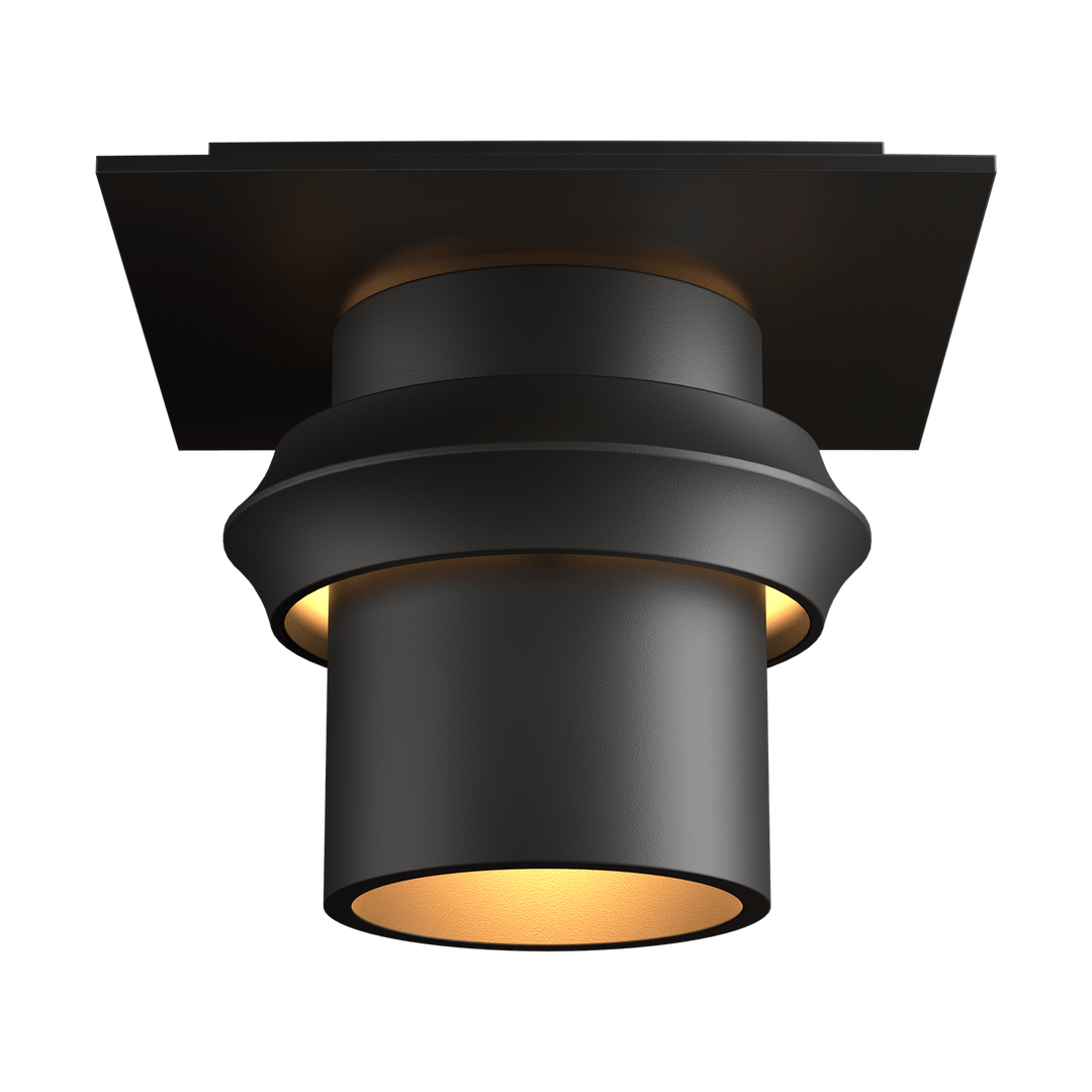 Hubbardton Forge Twilight Small Dark Sky Friendly Outdoor Semi-Flush Outdoor Wall Lights Hubbardton Forge Coastal Oil Rubbed Bronze  