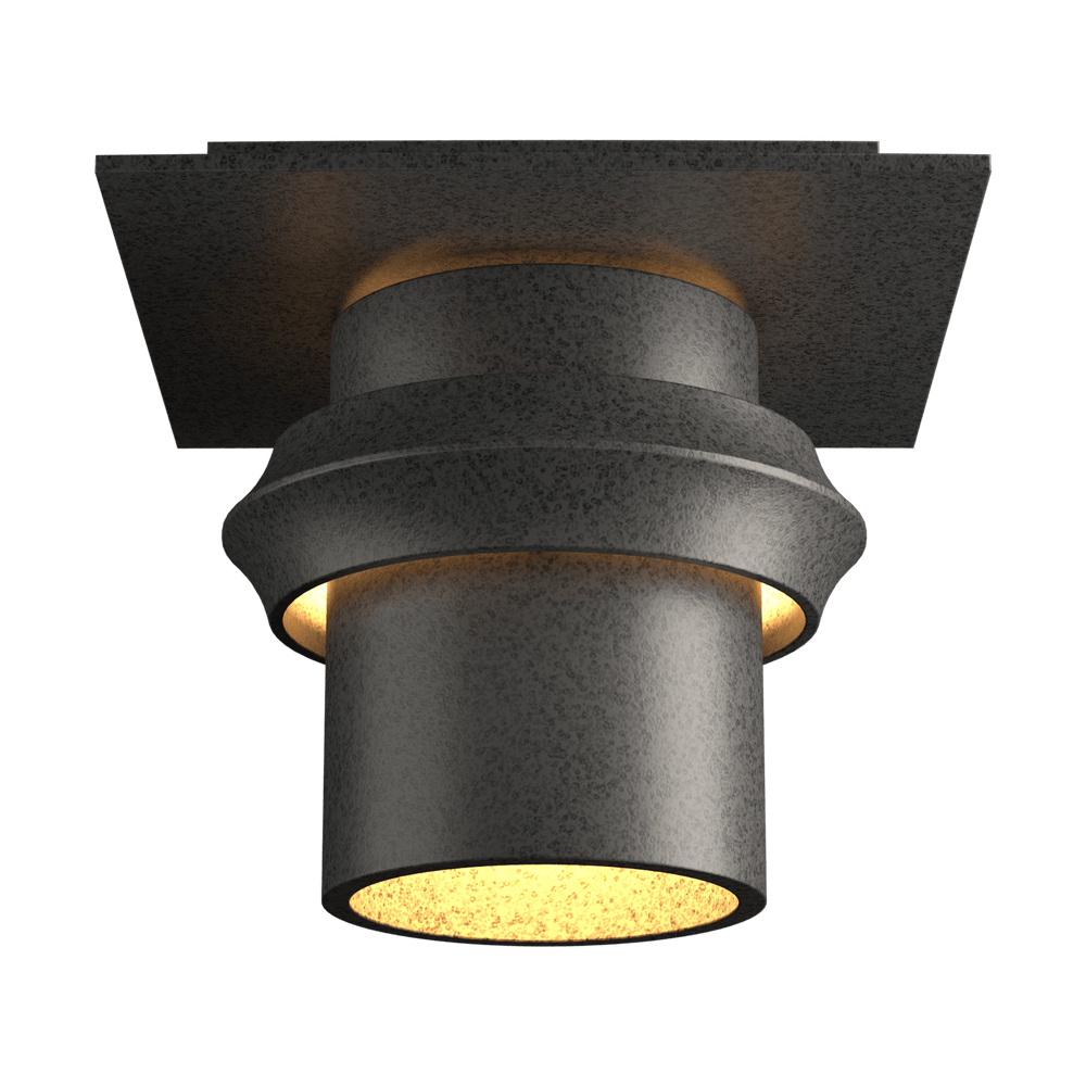 Hubbardton Forge Twilight Small Dark Sky Friendly Outdoor Semi-Flush Outdoor Wall Lights Hubbardton Forge Coastal Natural Iron  