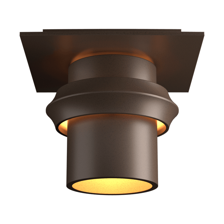 Hubbardton Forge Twilight Small Dark Sky Friendly Outdoor Semi-Flush Outdoor Wall Lights Hubbardton Forge Coastal Bronze  