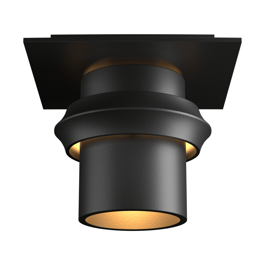 Hubbardton Forge Twilight Small Dark Sky Friendly Outdoor Semi-Flush Outdoor Wall Lights Hubbardton Forge Coastal Black  