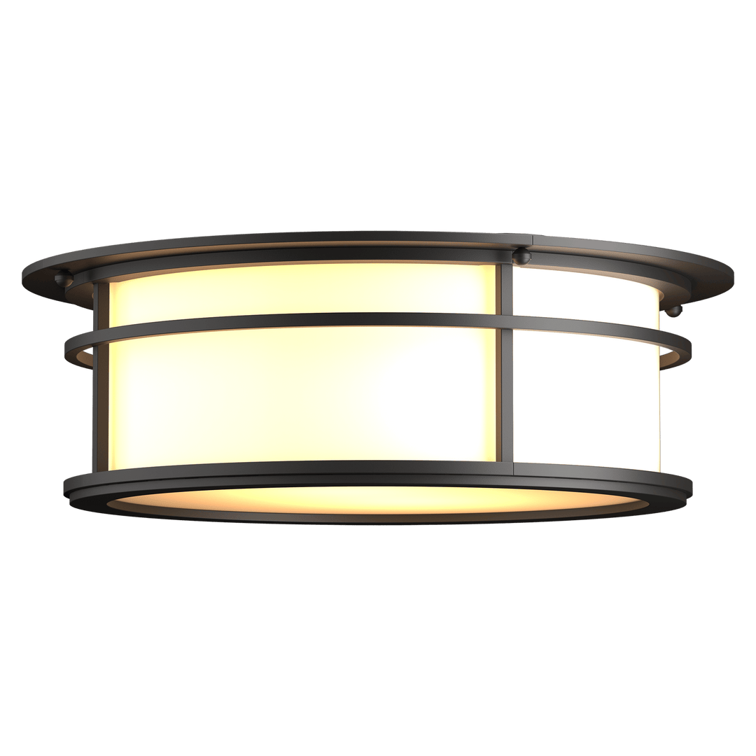 Hubbardton Forge Province Outdoor Flush Mount Outdoor Wall Lights Hubbardton Forge Coastal Oil Rubbed Bronze Opal Glass (GG) 