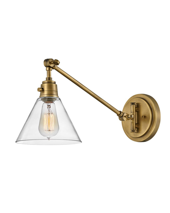 Hinkley Arti Sconce Wall Sconces Hinkley Heritage Brass with Clear glass 18.75x7.75x10.25 