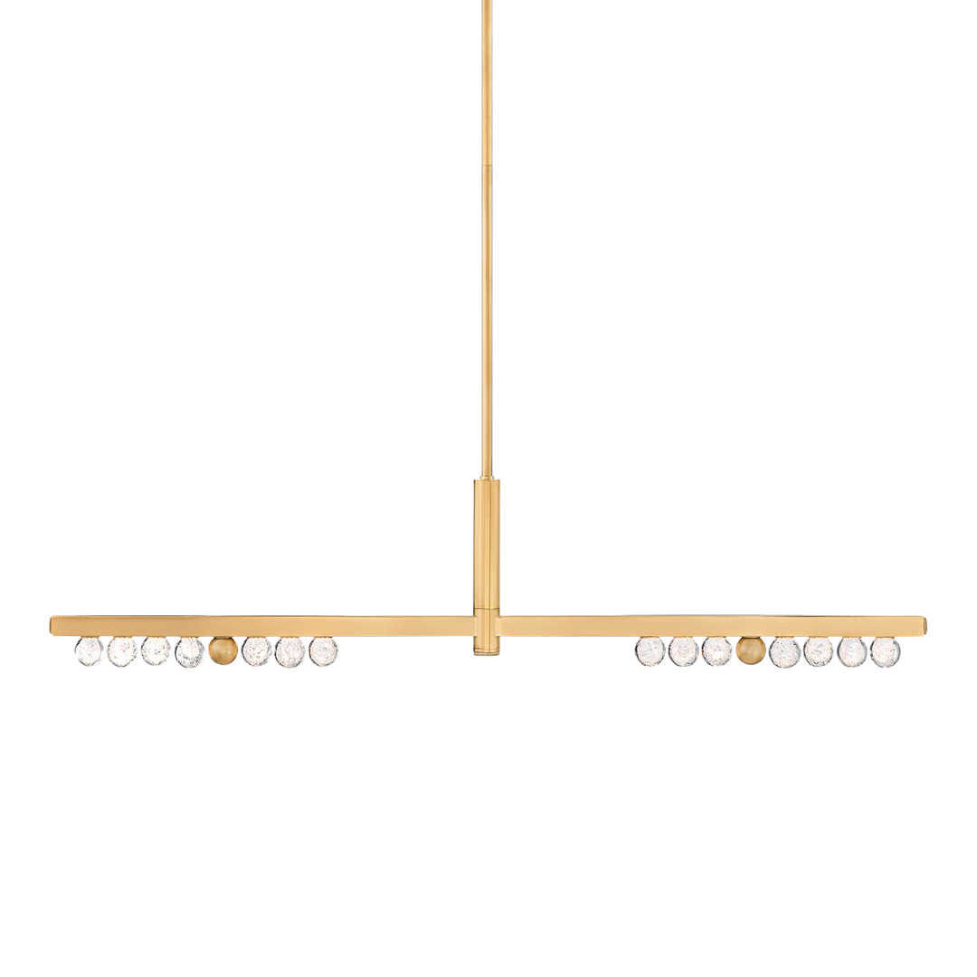 Corbett Lighting ANNECY Linear Linear Chandeliers Corbett Vintage Brass 50.5x6.25x11 