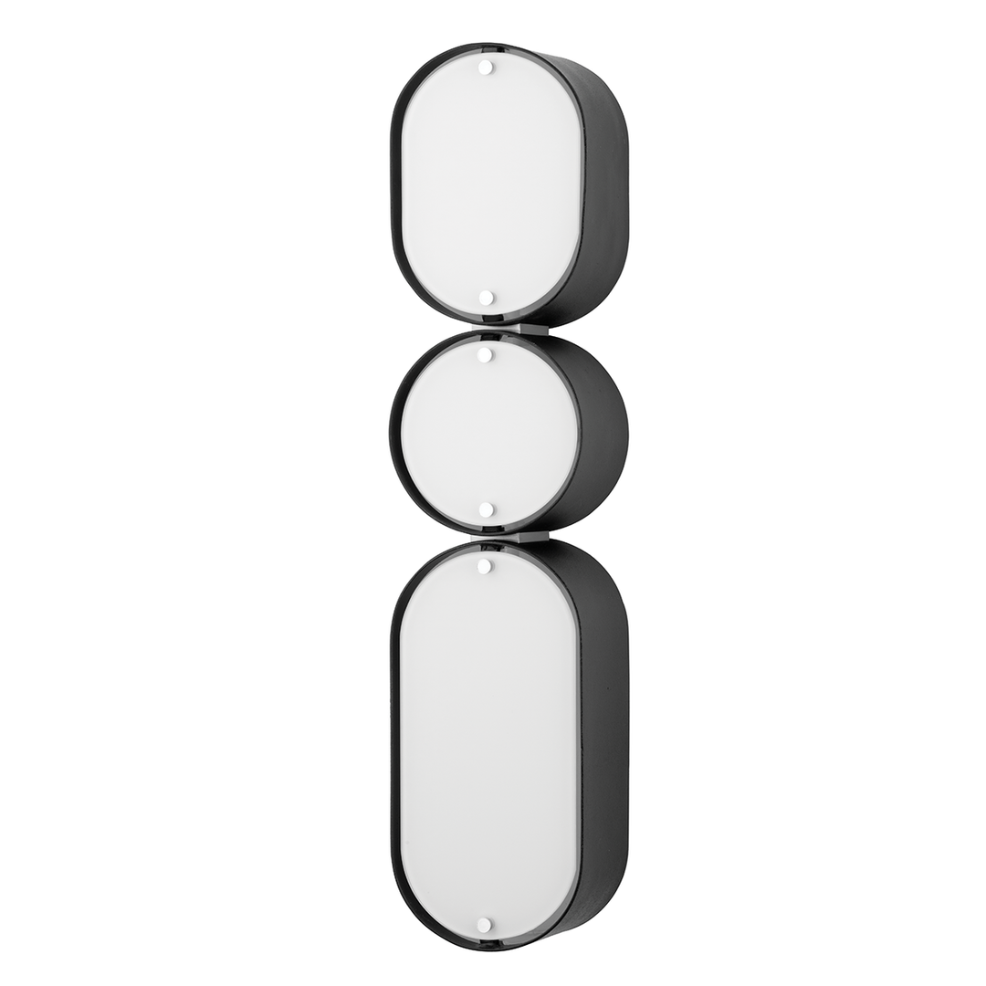 Corbett Lighting Opal Wall Sconce Wall Sconces Corbett Soft Black with Stainless Steel 5x23 