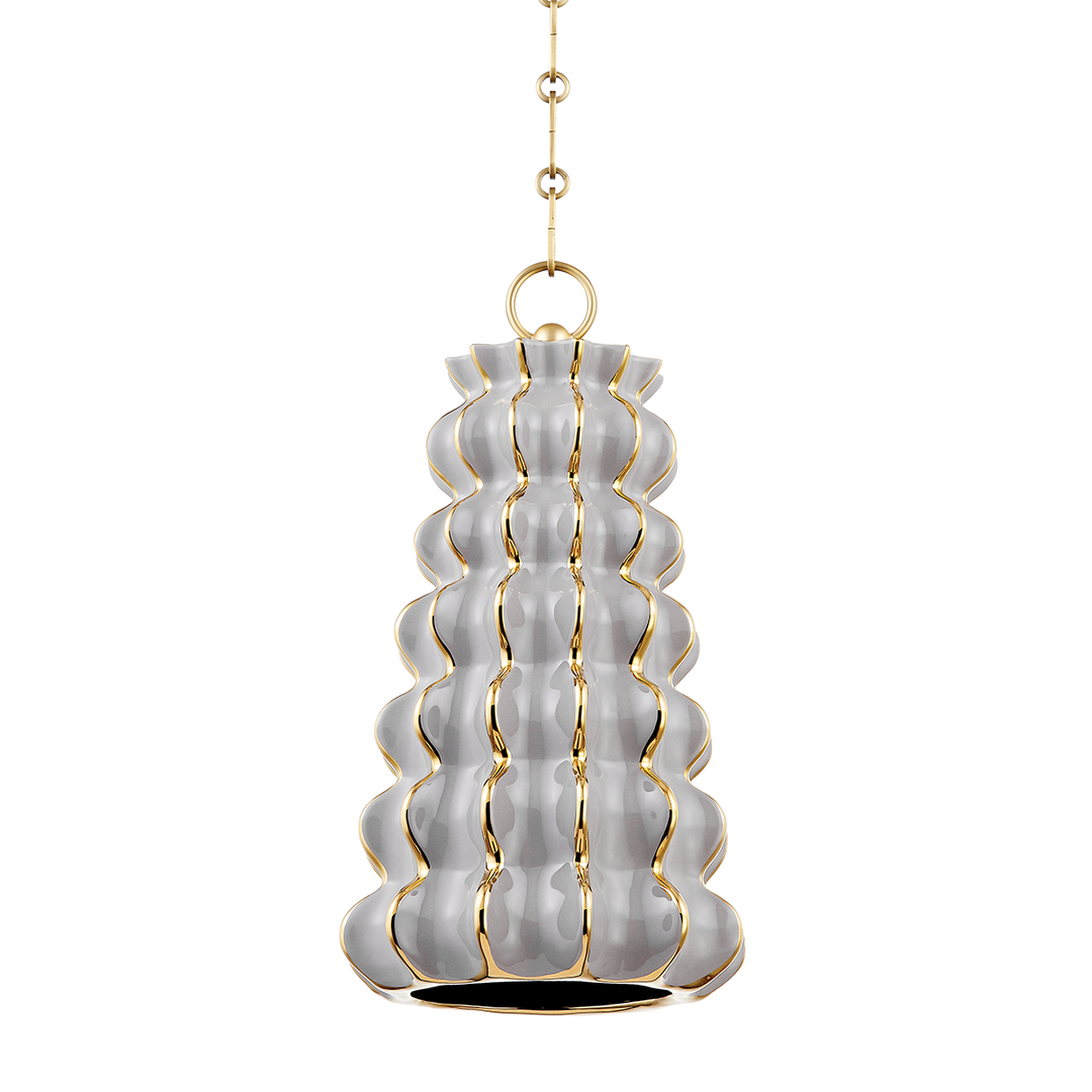 Corbett Lighting Esperanza Pendant Pendants Corbett CERAMIC GLOSS GRAY 9.25x18.25 