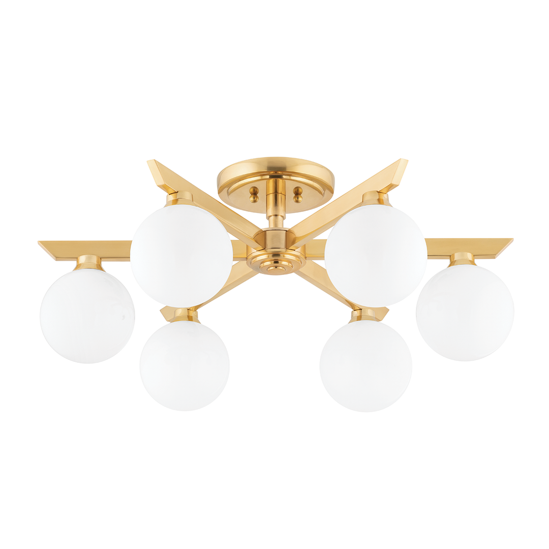 Corbett Lighting Astra Semi Flush Ceiling Semi Flush Mounts Corbett VINTAGE BRASS 24x9.5 