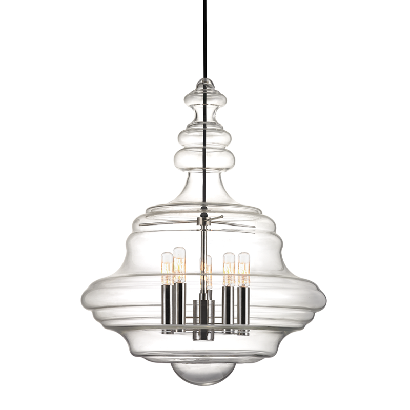 Hudson Valley Lighting Washington Lantern Pendants Hudson Valley Lighting Polished Nickel  