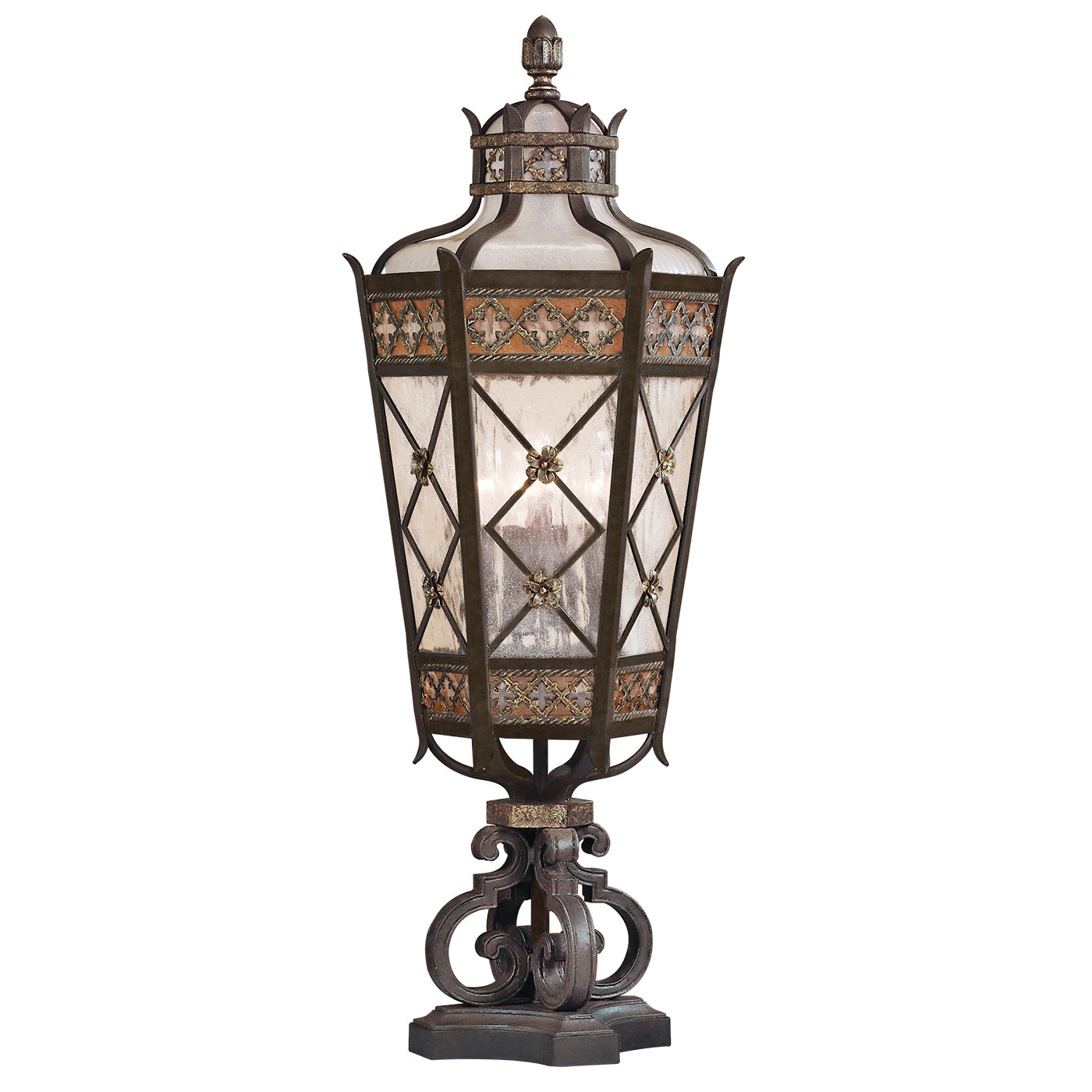 Fine Art Handcrafted Lighting Chateau Outdoor Outdoor Pier Mount Post/Pier Mounts Fine Art Handcrafted Lighting Bronze  