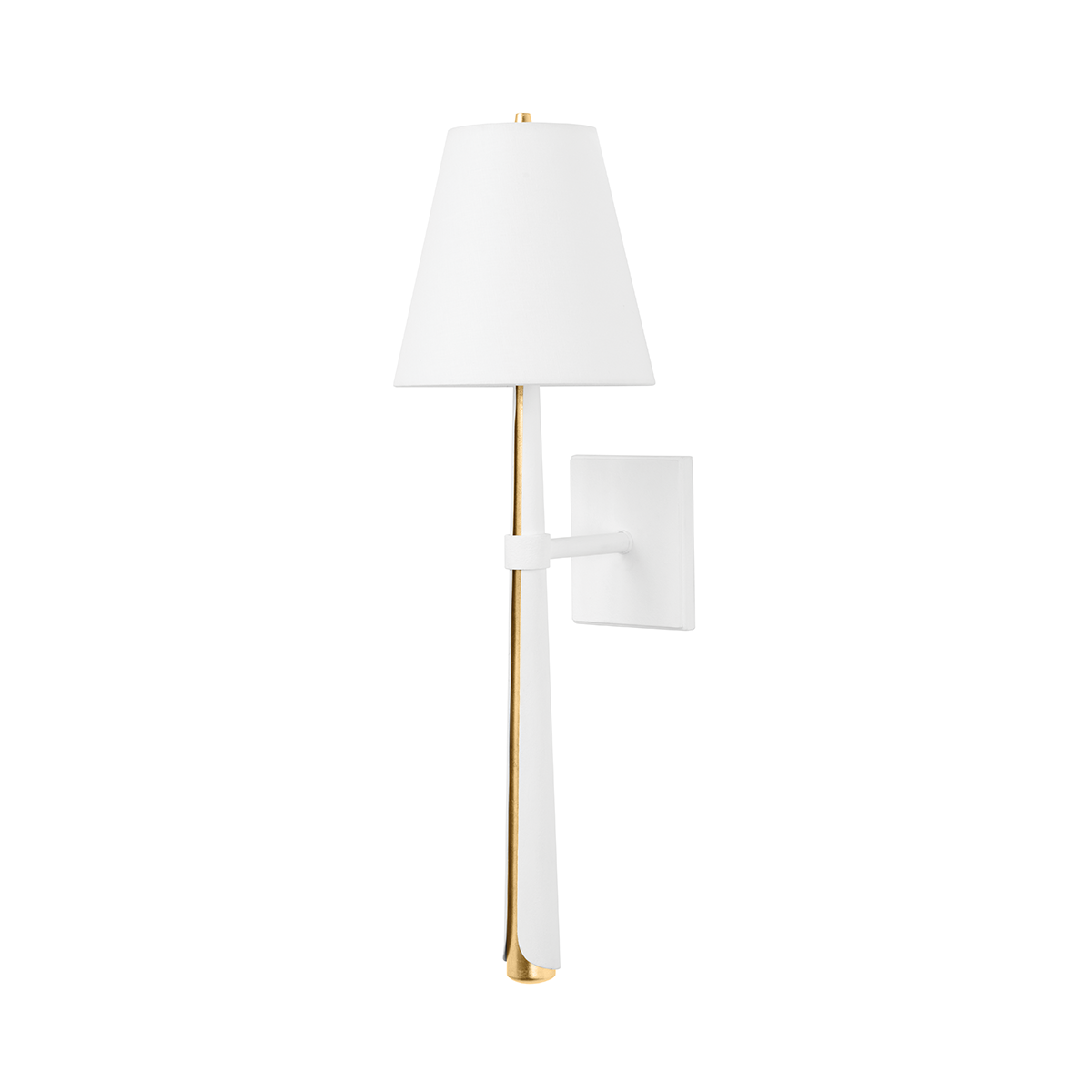 Corbett Lighting Esmeralda Wall Sconce Wall Sconce Corbett VINTAGE GOLD LEAF/GESSO WHITE 8x27.25 