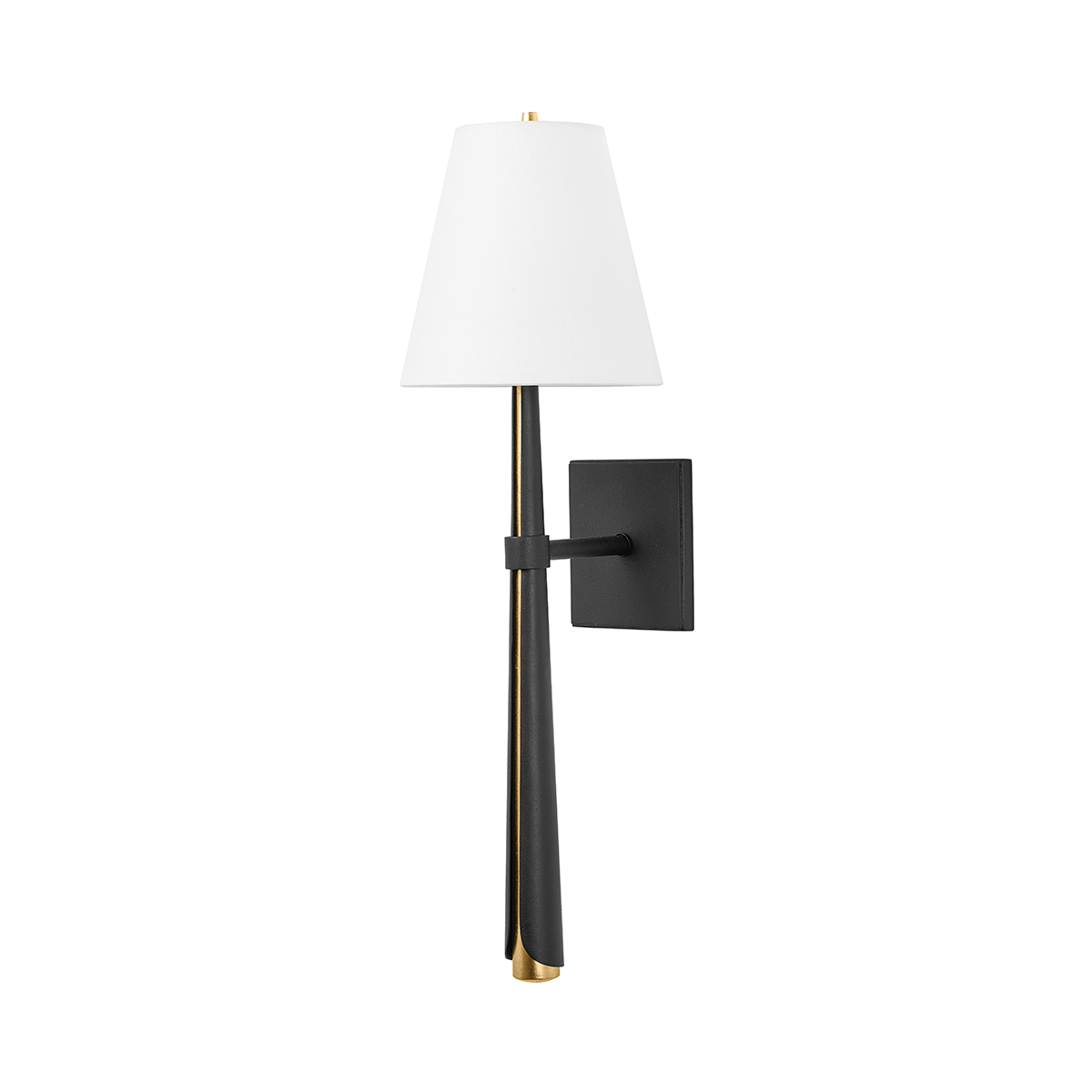 Corbett Lighting Esmeralda Wall Sconce Wall Sconce Corbett VINTAGE GOLD LEAF/TEXTURED BLACK 8x27.25 