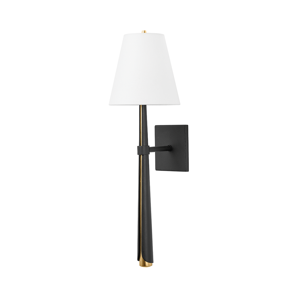 Corbett Lighting Esmeralda Wall Sconce Wall Sconces Corbett VINTAGE GOLD LEAF/TEXTURED BLACK 8x27.25 