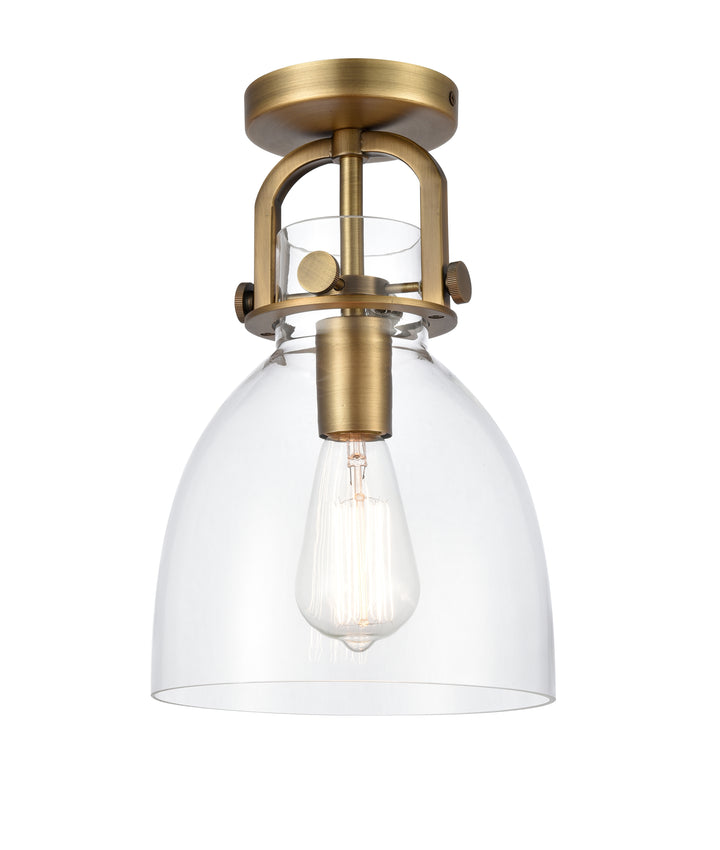 Innovations Lighting Newton Bell 8" Flush Mount - Brushed Brass Ceiling Flush Mounts Innovations Lighting   