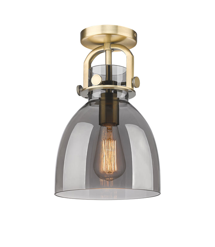 Innovations Lighting Newton Bell 8" Flush Mount - Brushed Brass Ceiling Flush Mounts Innovations Lighting   