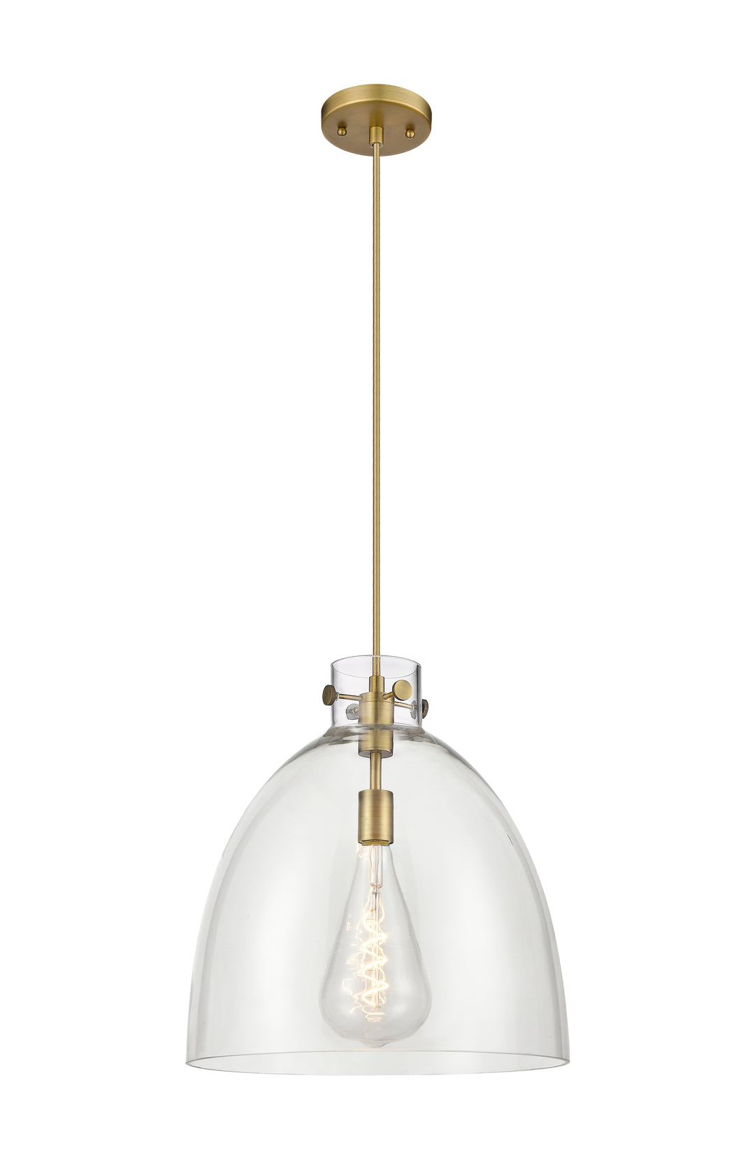 Innovations Lighting Newton Bell 16" Pendant - Brushed Brass Pendants Innovations Lighting   