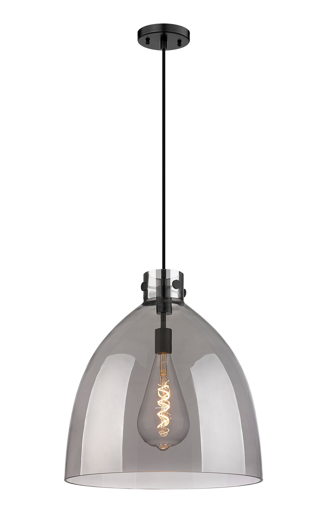 Innovations Lighting Newton Bell 18" Pendant - Matte Black Pendants Innovations Lighting   