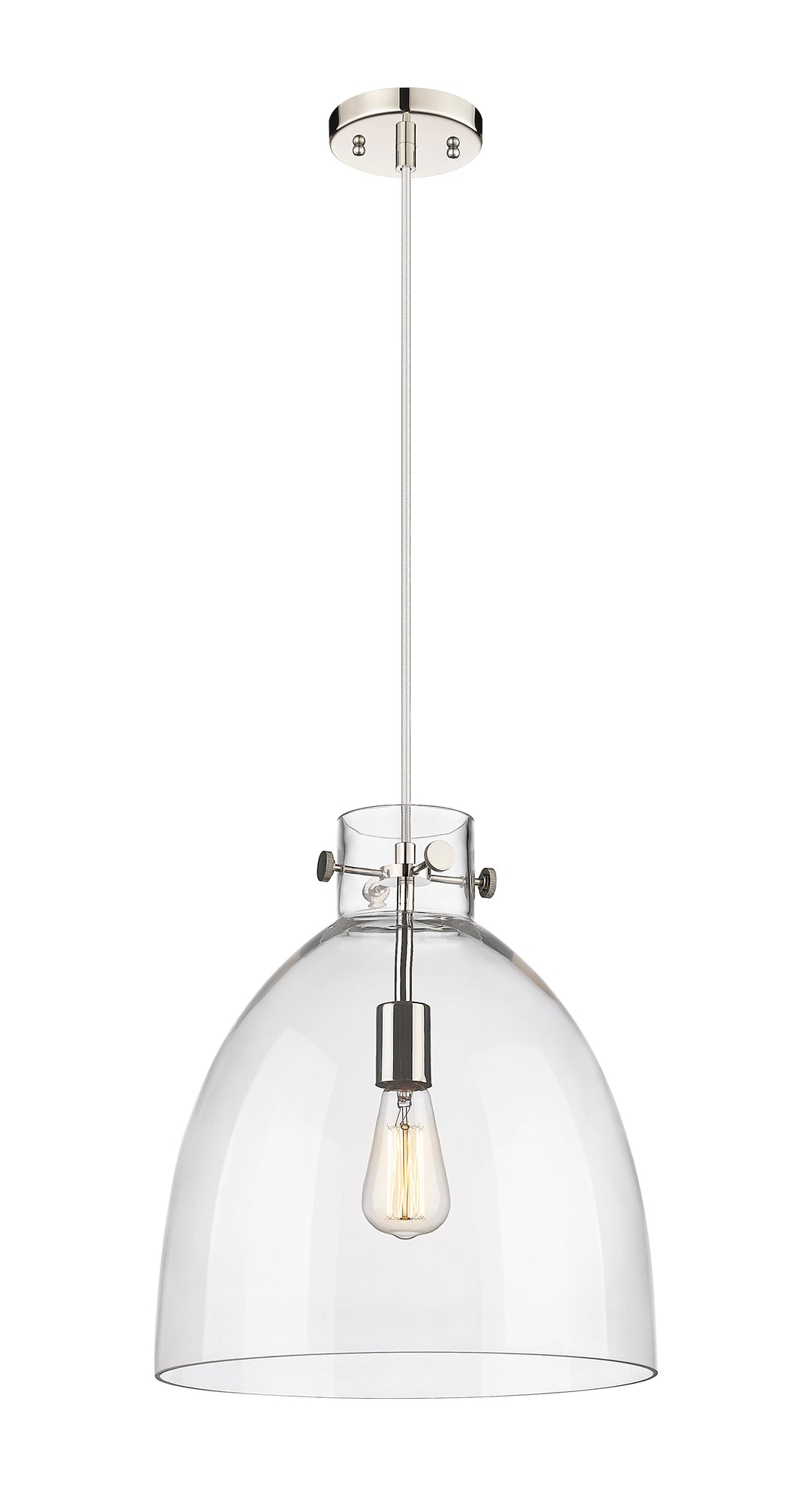 Innovations Lighting Newton Bell 14" Pendant - Polished Nickel Pendants Innovations Lighting   