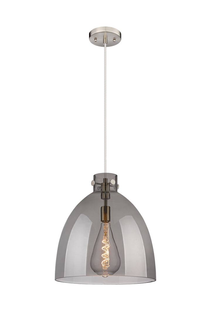 Innovations Lighting Newton Bell 16" Pendant - Satin Nickel Pendants Innovations Lighting   