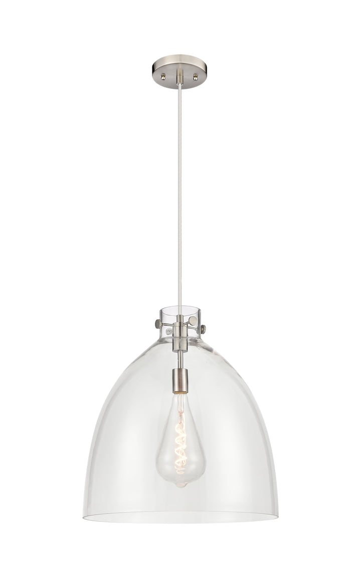 Innovations Lighting Newton Bell 18" Pendant - Satin Nickel Pendants Innovations Lighting   