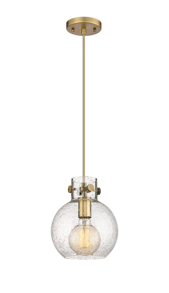 Innovations Lighting Newton Sphere 8" Mini Pendant - Brushed Brass Mini-Pendants Innovations Lighting Seedy ; Glass Type: Transparent  