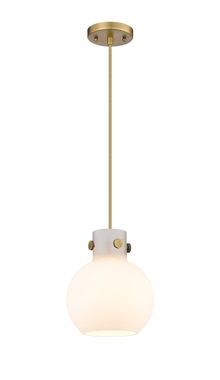 Innovations Lighting Newton Sphere 8" Mini Pendant - Brushed Brass Mini-Pendants Innovations Lighting   