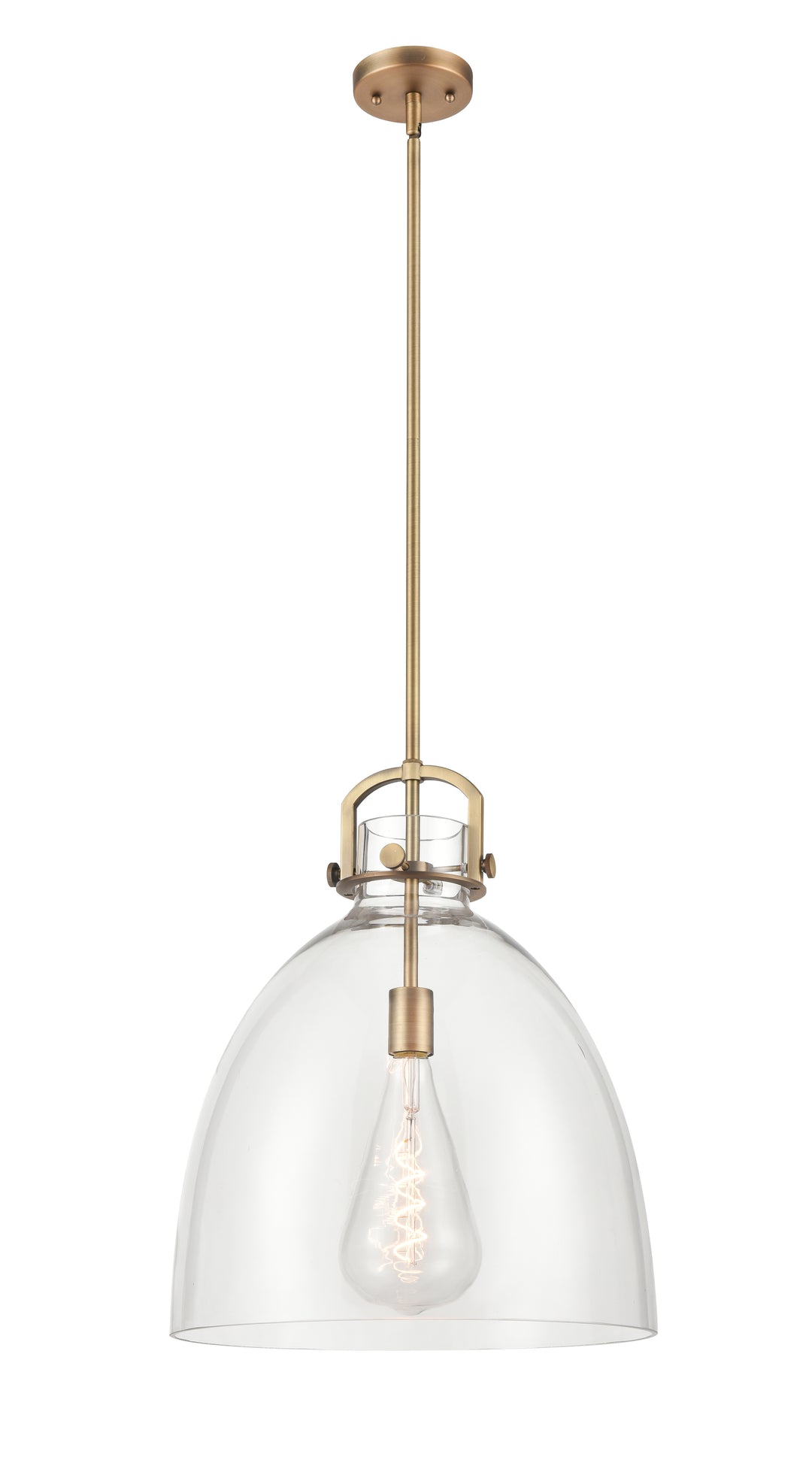 Innovations Lighting Newton Bell 16" Pendant - Brushed Brass Pendants Innovations Lighting   