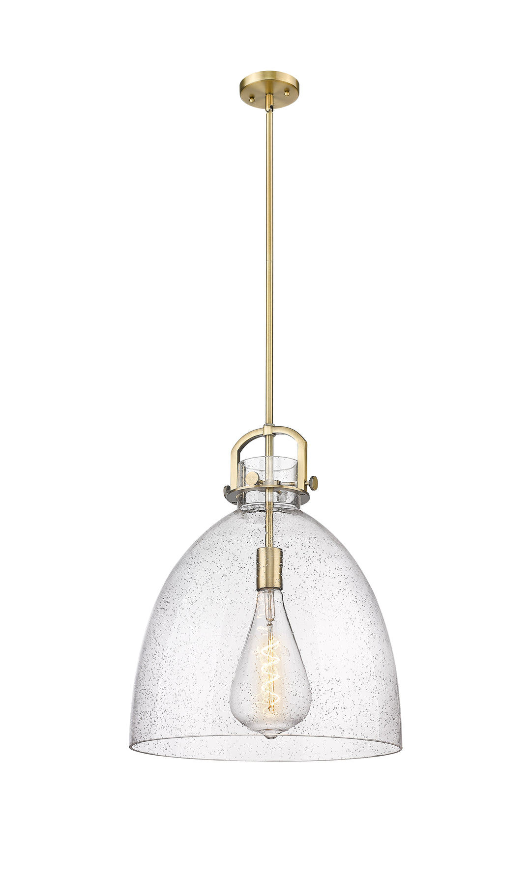 Innovations Lighting Newton Bell 16" Pendant - Brushed Brass Pendants Innovations Lighting   