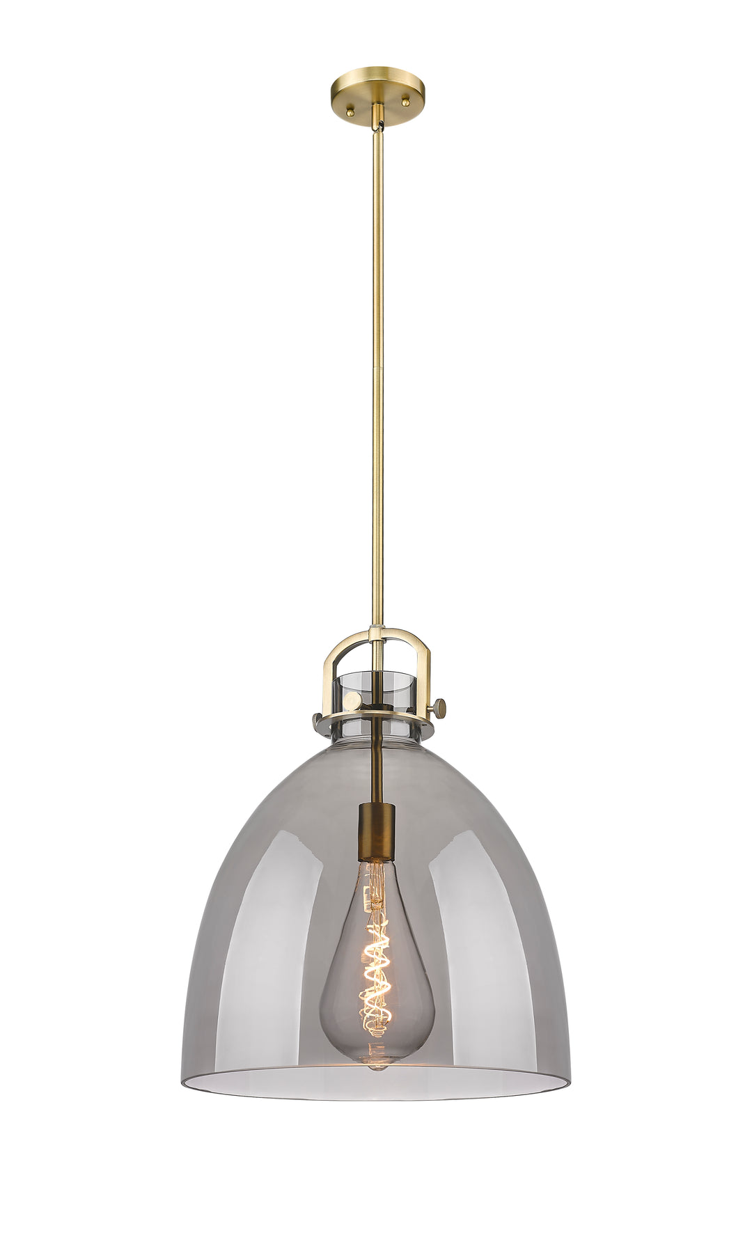 Innovations Lighting Newton Bell 16" Pendant - Brushed Brass Pendants Innovations Lighting   