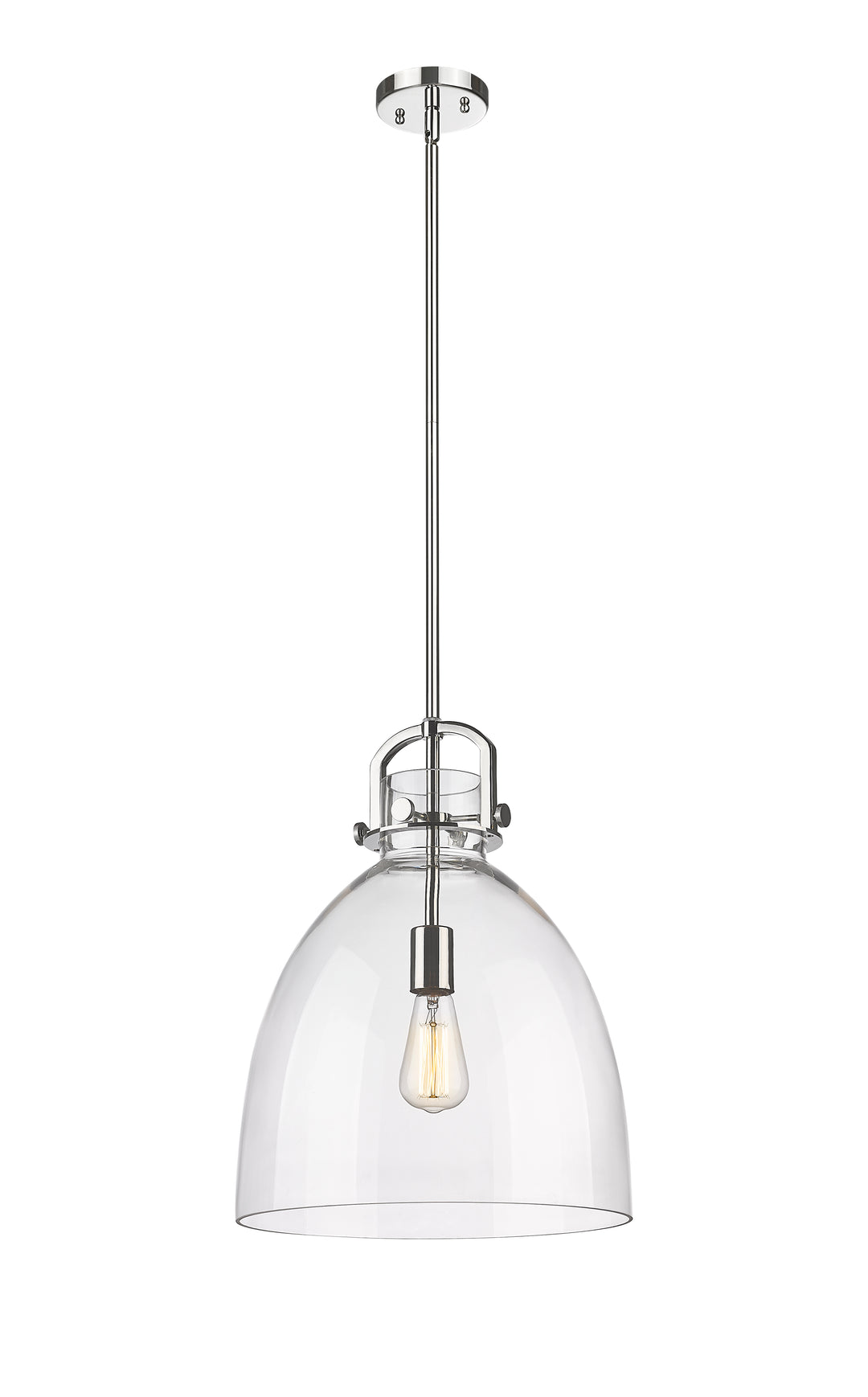 Innovations Lighting Newton Bell 14" Pendant - Polished Nickel Pendants Innovations Lighting   