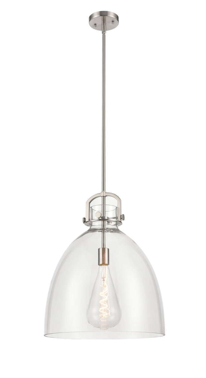 Innovations Lighting Newton Bell 16" Pendant - Satin Nickel Pendants Innovations Lighting   